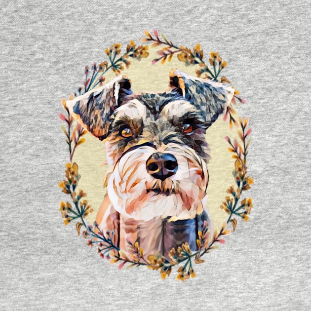 Floral Scottish Terrier by RainbowAndJackson